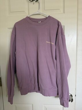 Sporty & Rich Lavender Crewneck Sweatshirt - medium